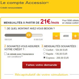 Crédit renouvelable Accessio Cofidis